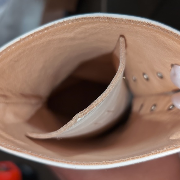 Oak Tree Farms Biddy White Lace Up Western Victorian Heel Boots Sz 9 NWOT - Picture 13 of 16